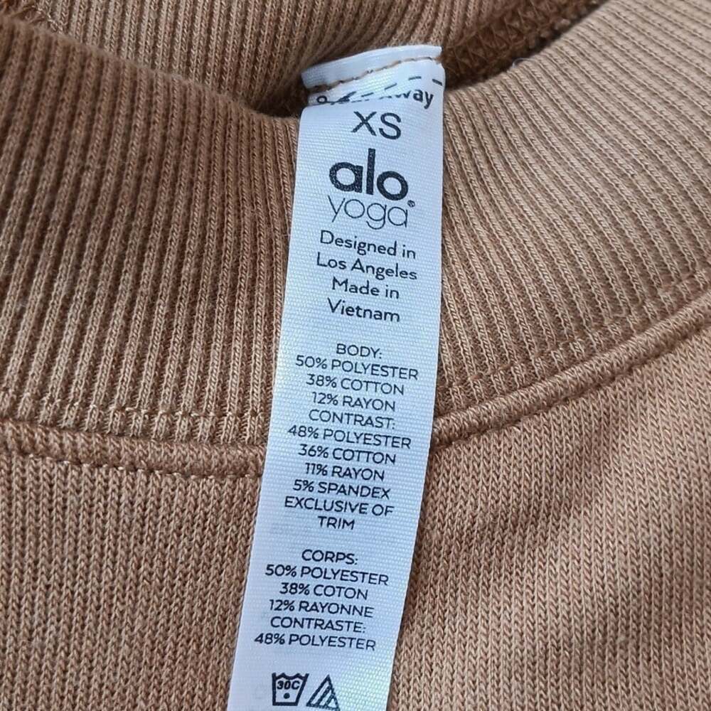 Alo Yoga Women's Caramel Freestyle Mock Neck Pullover Sweatshirt Size XS - Picture 8 of 9